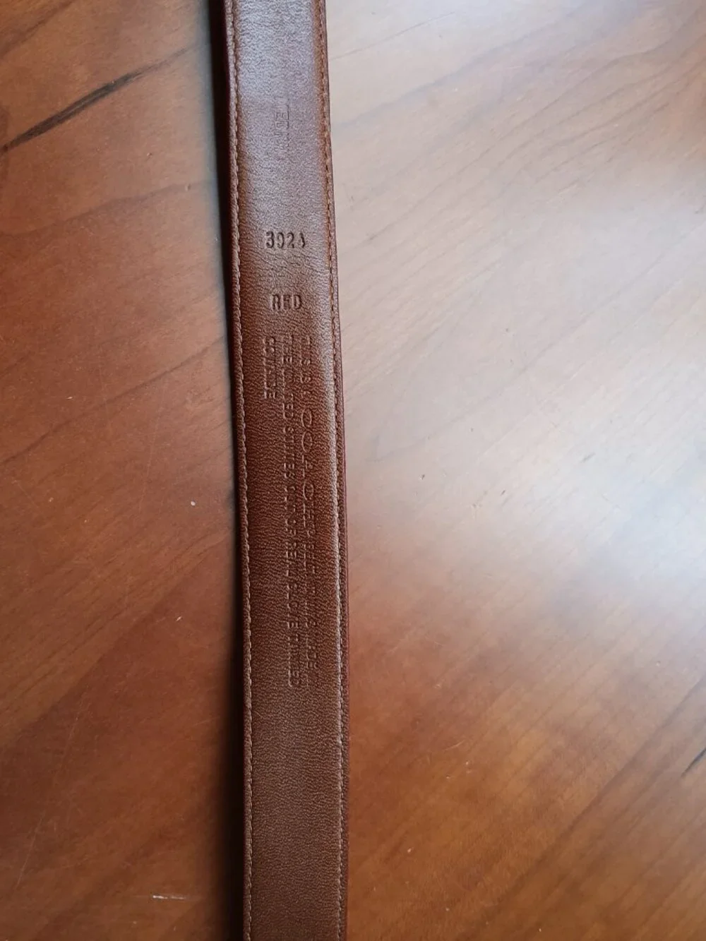 Pre-Loved COACH Red Leather MADE IN THE USA Silver Buckle Belt Size Medium